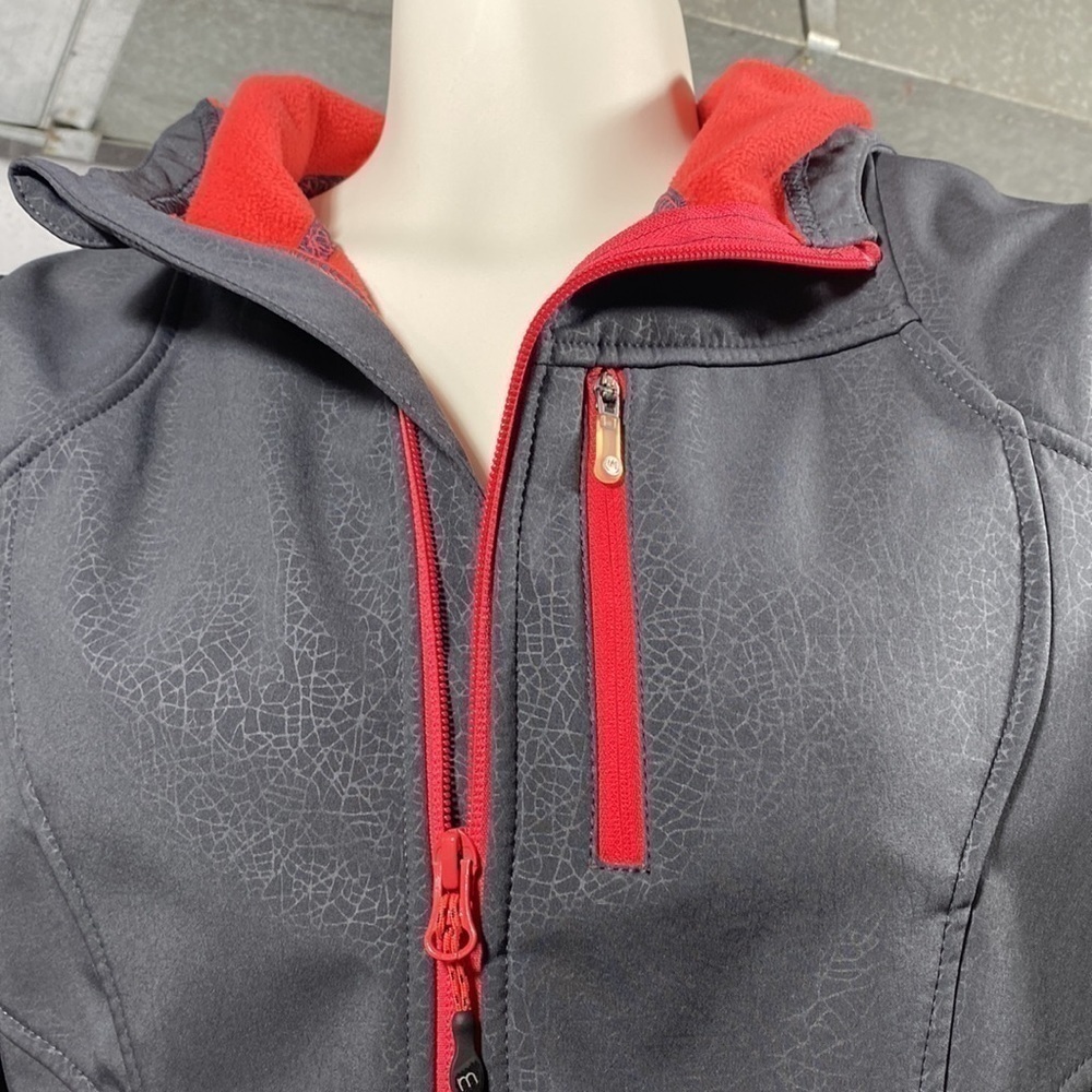 Mondetta light sporty jacket with hood 2 tone grey and pink - Picture 4 of 13